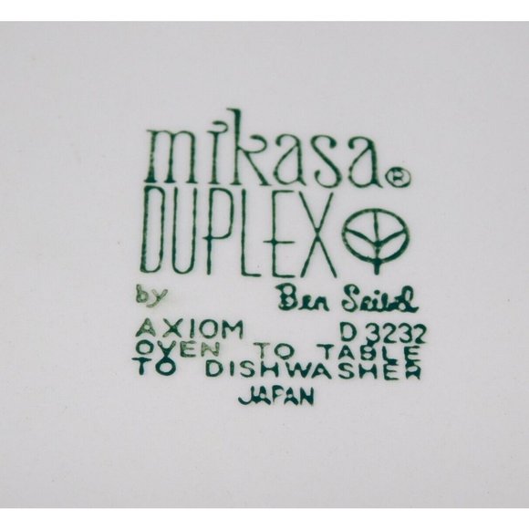 VTG MCM Mikasa Duplex Ben Seibel AXIOM 12.5" Serving Platter White Orange Black - Picture 7 of 7